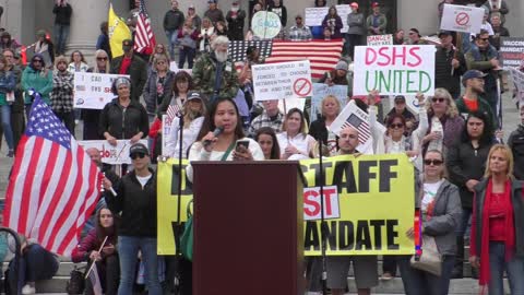 DSHS Employee Christian Richardson Talks About DSHS Becoming Short Staffed At #NoYouMove Protest