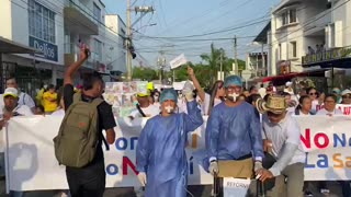 Protestas contra la reforma a la salud