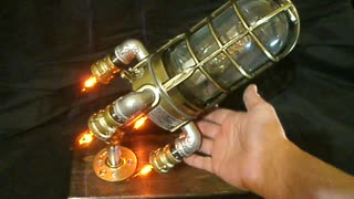 SteamPunk Rocket Ship Lamp Demo