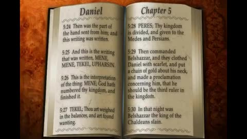 DAILY BIBLE READING * OPEN THE BOOK AND TAKE A LOOK * DANIEL 05-07 KJV