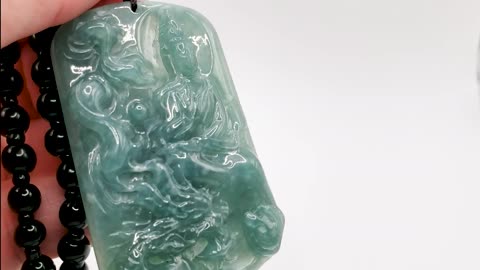 Kuan Yin Rides a Dragon #kuanyin #buddha #jade #jewelry #necklace #giftideas #reels