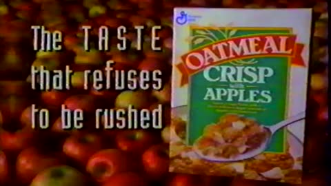 Vintage Oatmeal Crisps Commercial 1993