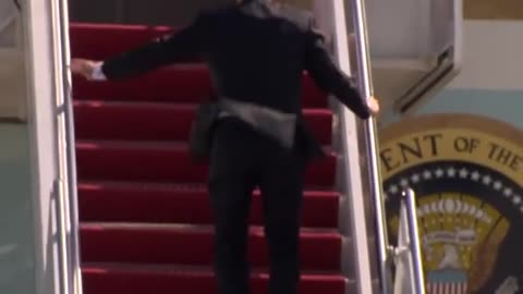 Biden's Stairway Slip: President's Trip on Air Force One Steps