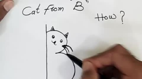 How to draw Cat from B