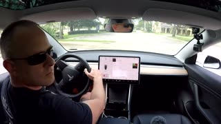 Police pull over driverless Tesla Model 3