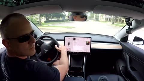 Police pull over driverless Tesla Model 3