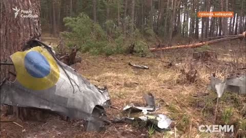 Ukrainian Su-25 wreckage, it is shot down in february and Crash site is in Belarus