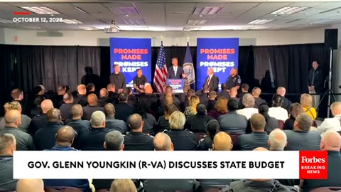 Virginia Governor Glenn Youngkin Praises State Budget For Supporting Law Enforcement