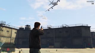 Jet almost crashes into prison - GTA 5