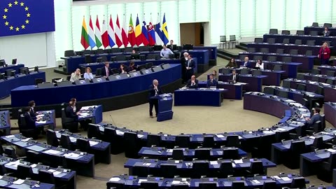 Lawmaker releases peace dove in EU parliament