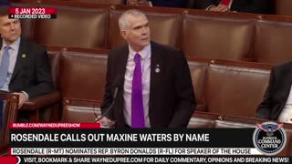 Rep. Rosendale Calls Out Maxine Waters By Name