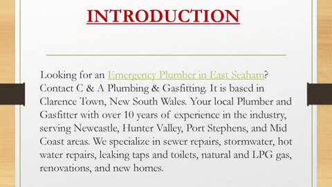 Looking for an Emergency Plumber in East Seaham?