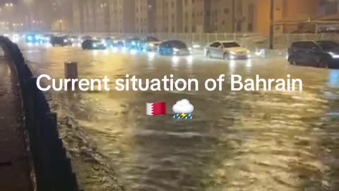 It rained a lot in Bahrain today 🌧️