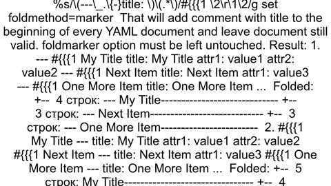 Define custom folding for YAML files in VIM