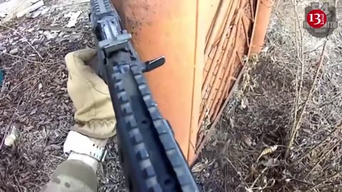 İmage of close-up battle with Russians attacking town of Maryinka - invaders retreated