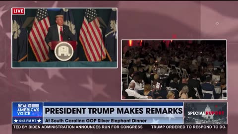 President Trump Compares His Record to Joe Biden's at South Carolina Dinner and It's Not Even Close