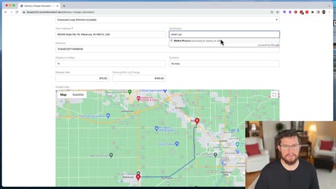 Delivery Charge Calculator for Rental Company (Based on Driving Miles) Using WS Form on WordPress