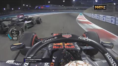 Finish from the camera of Max Verstappen's car