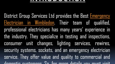 Best Electrical Installation in Wimbledon