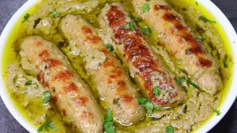 Afghani Malai Seekh Kebab Recipe
