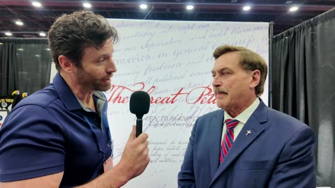 Interview With Mike Lindell At The Turning Point Action People's Convention In Detroit Michigan