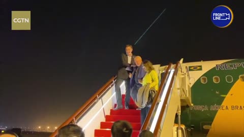 Brazil's Lula da Silva arrives in China