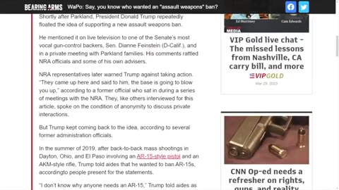 TRUMP WANTED TO BAN ASSAULT RIFLES BY EXEC ORDER - TAKE THE GUNS FIRST, GO THROUGH DUE PROCESS 2ND