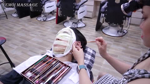 [ALZIP VERSION] 예쁜 미소로 가득한 베트남 이발소 여성 귀청소 서비스 Vietnam women barbershop full care with a pretty smile