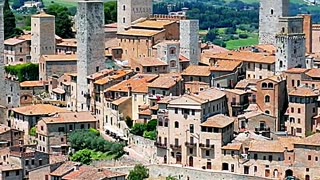 San Gimignano,Tuscany , Italy - 4k drone