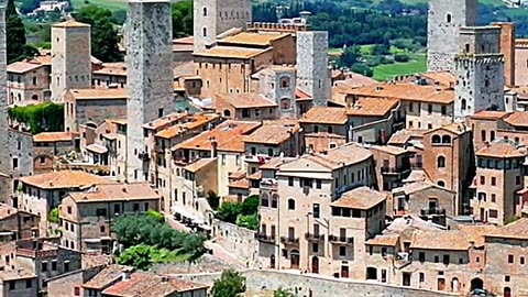 San Gimignano,Tuscany , Italy - 4k drone
