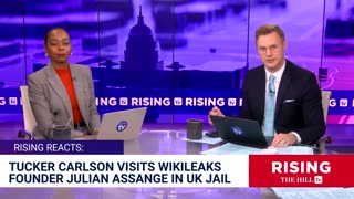 Tucker Carlson VISITS Wikileaks' Julian Assange In UK Jail: Rising Team Reacts
