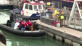 Migrants trying to cross Channel brought to Dover port