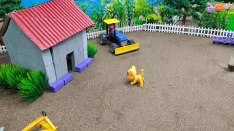 Cartoon Miny Farm With Amazing , Fishpond And horse 🐴 Hand pump Video