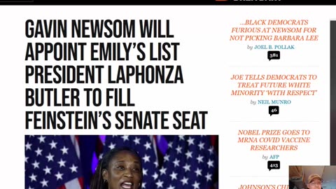 Gavin Newsom will Appoint Laphonza Butler to Replace - Feinstein - in Senate-10-2-23