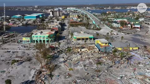 Drone footage captures Hurricane Ian's destruction in Fort Myers Beach