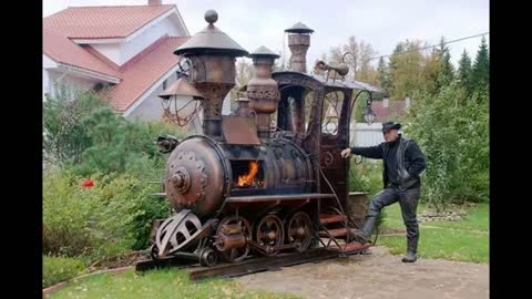 Steampunk Locomotive Is One Smoking BBQ Grill