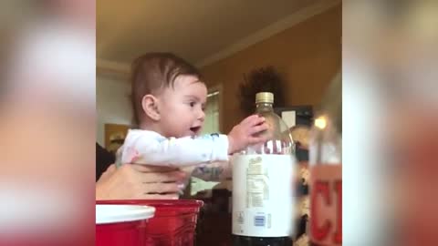Baby Laughs Every Time Family Hits Soda Bottle