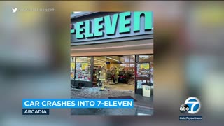 Man arrested for allegedly intentionally crashing car into Arcadia 7-Eleven store