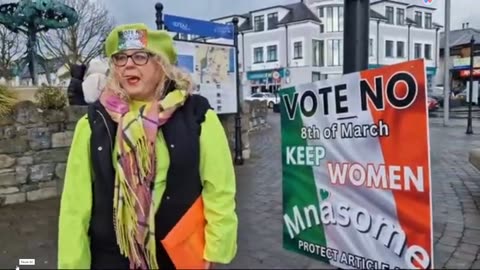 Edel Gillick at Vote No Wakeup Eire Protest in Carlow 2nd March 2024