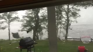 Ghostly figure appears during extreme storm