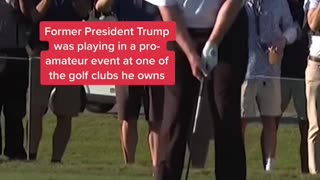 Trumpplaying golf