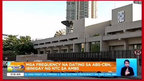 Mga frequency na sa ABS-CBN dati, ibinigay ng NTC sa AMBS