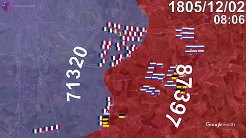 Battle of Austerlitz in 1 minute using Google Earth