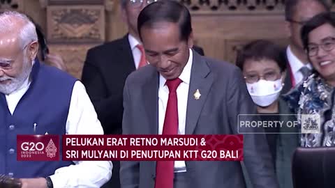 Pelukan Erat Retno Marsudi & Sri Mulyani di Penutupan KTT G20 Bali