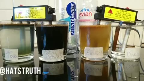 Heavy metal test with bottled and tap water.