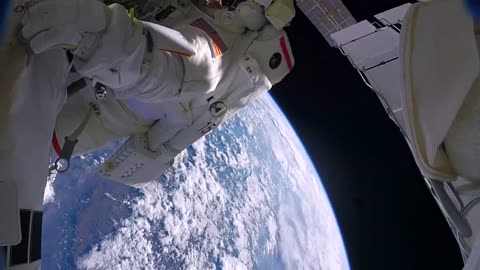 Astronaut loses a shield in space accidently