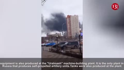 Moment_ In Russia there was attack by UAVs on factory,producting shahed...