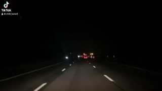 Late night highway drive