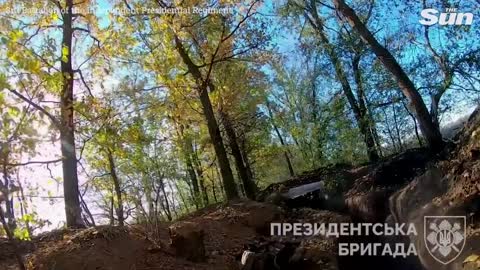 Headcam footage shows Ukrainian troops defending their positions in Donetsk Oblast