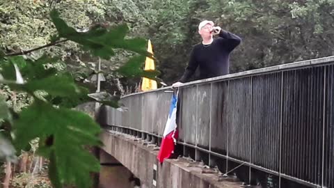 Boeren en burgers protest bridge Netherlands